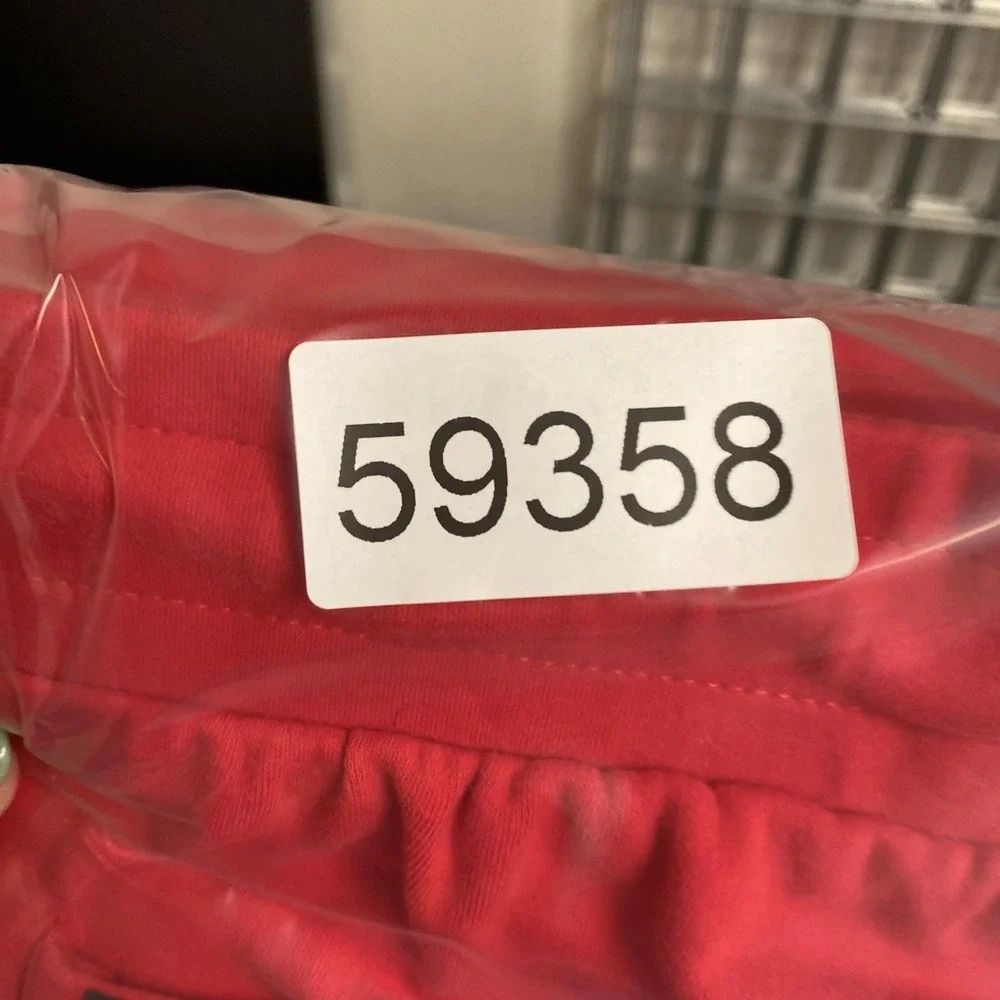 Alphalete‎ Joggers Mens Medium Red Knit Sweatpants Zip Pocket Slim Fit Gym